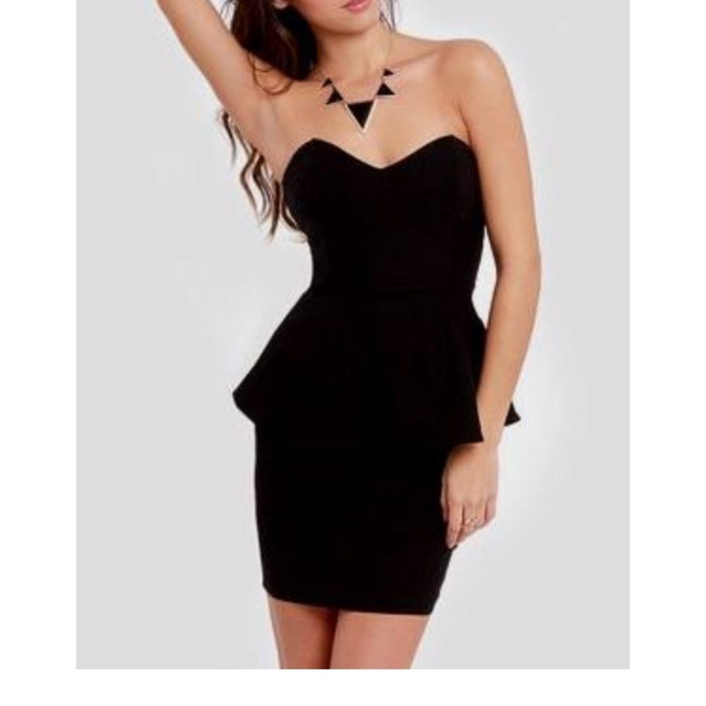 Sweetheart Peplum Cocktail Mini Dress
